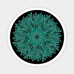 Green Succulent Mandala Magnet